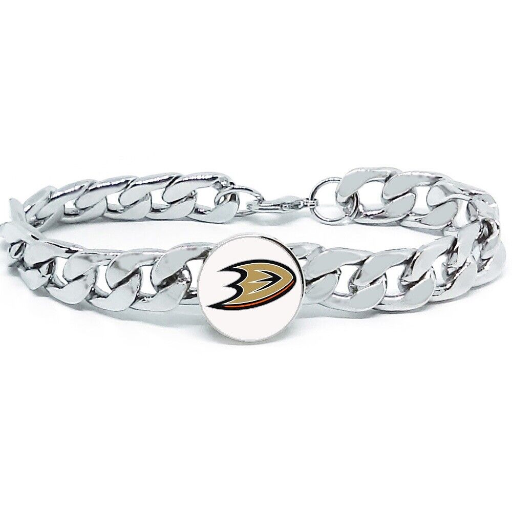 Anaheim Ducks Hockey Gift Men'S Women'S Stainless Steel Bracelet Gift Pkg D4