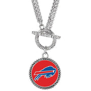 Buffalo Bills Womens Double Layer T-Bar Chain Link Pendant Necklace D15