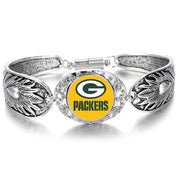 Special Green Bay Packers Women'S Sterling Silver Bracelet Football Gift D3
