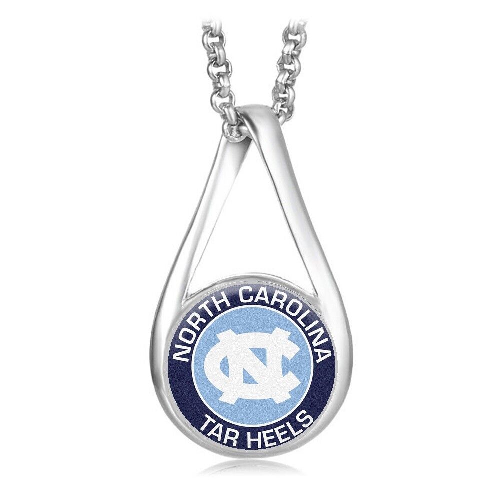 Nc North Carolina Tar Heels Womens Sterling Silver Necklace University Gift D28R