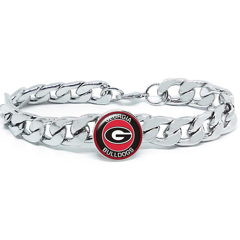Georgia Bulldogs Mens Link Chain Bracelet University State College Gift D4