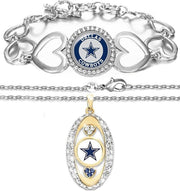 Speciall 2 Pc Gift Set Dallas Cowboys Womens Necklace With Bracelet D7D27