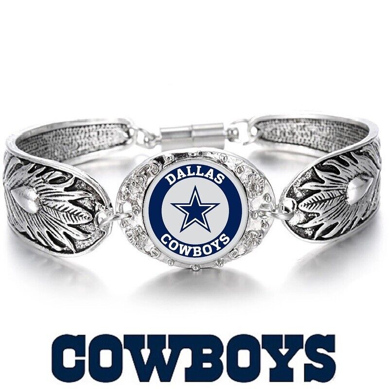 Spec Dallas Cowboys Round Womens Sterling Silver Bracelet Jewelry Gift D3