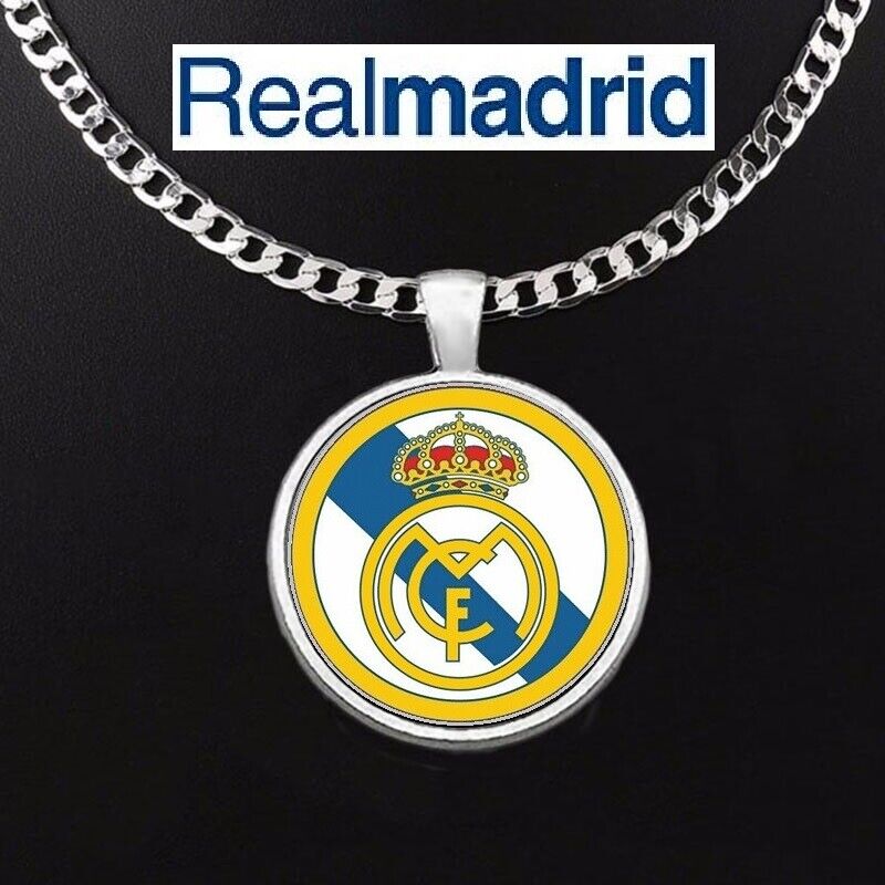 Real Madrid Soccer Futbol Mens Womens 24" Stainless Steel Chain Pendant Necklace