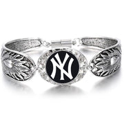 New York Ny Yankees Women'S Sterling Silver Bracelet Baseball W Gift Pkg D3