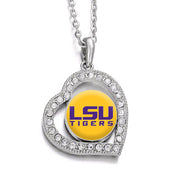 Special Lsu Tigers Womens Sterling Silver Link Chain Necklace With Pendant D19