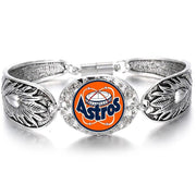 Special Houston Astros Women'S Sterling Silver Bracelet Baseball W Gift Pkg D3-2