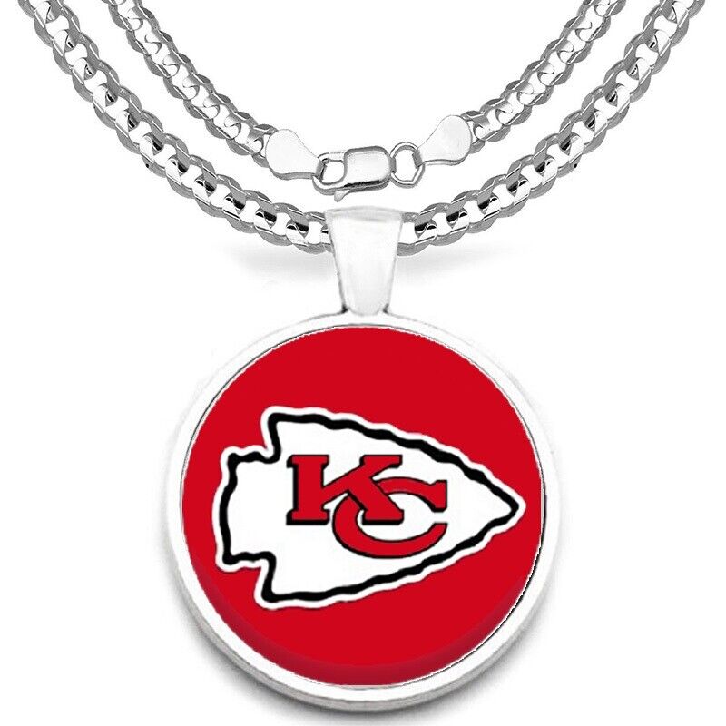 Kansas City Chiefs Mens Womens Stainless Steel Link Chain Necklace And Pend D9