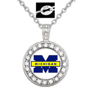 Special University Michigan Wolverines Womens Sterling Silver Necklace Gift D18