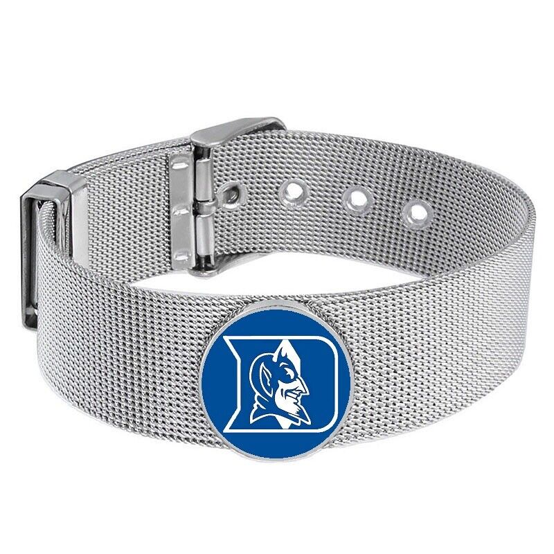 Duke Blue Devils Mens Womens Silver Adjustable Bracelet W Gift Pkg D6