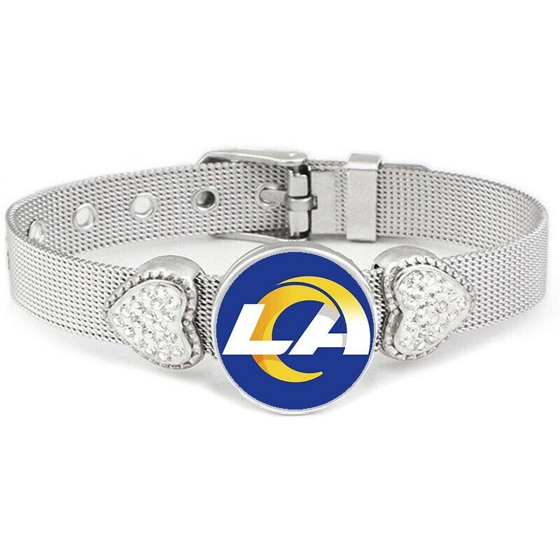 New Style Los Angeles La Rams Womens Adjustable Silver Bracelet Jewelry Gift D26