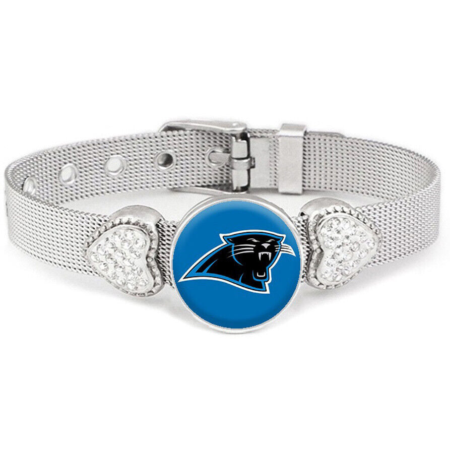 Carolina Panthers Women'S Adjustable Silver Bracelet Jewelry Gift D26