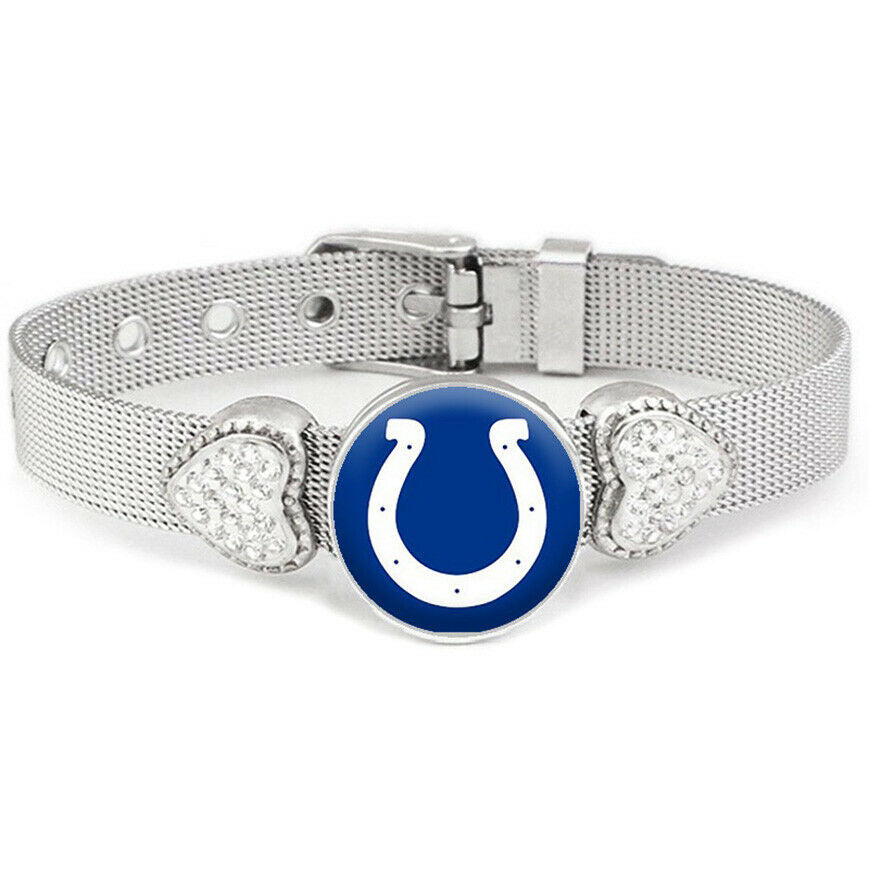 Baltimore Colts Women'S Adjustable Silver Bracelet Jewelry Gift D26