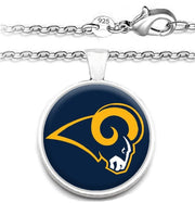 Los Angeles Rams Mens Womens 925 Silver Link Chain Necklace With Pendant A1