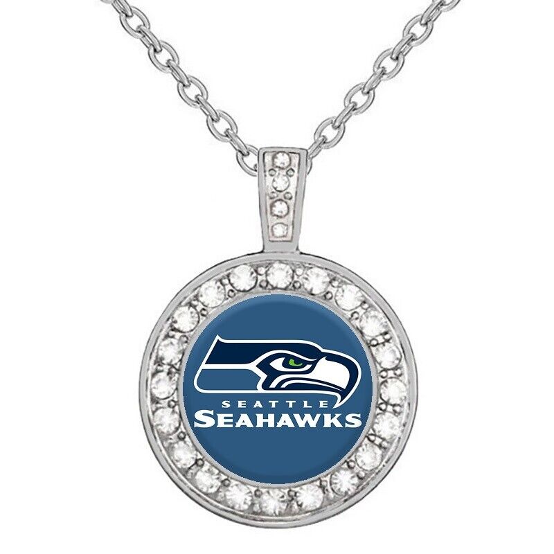 Seattle Seahawks Gift Set Womens 925 Sterling Silver Necklace And Bracelet D3D18