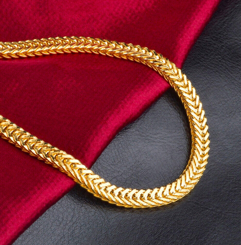 18k Yellow Gold Womens Italian Curb Link Chain Necklace w GiftPkg D544
