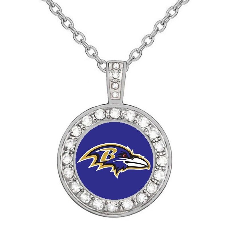 Baltimore Ravens Elegant Womens 925 Sterling Silver Necklace Football Gift D18