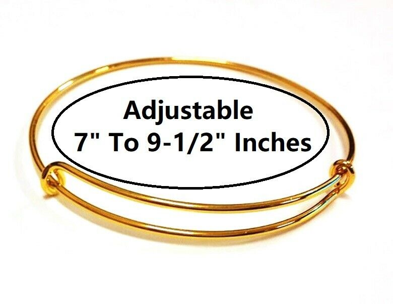 10 Pcs 18k Yellow Gold Bracelets Bangle DIY Adjustable Expandable To 9-1/2" D254