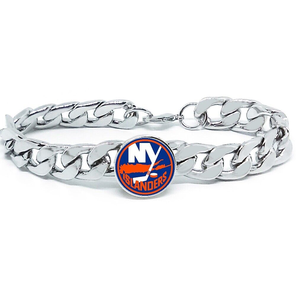 New York Islanders Hockey Gift Men'S Women'S Stainless Steel Bracelet Giftpg D4