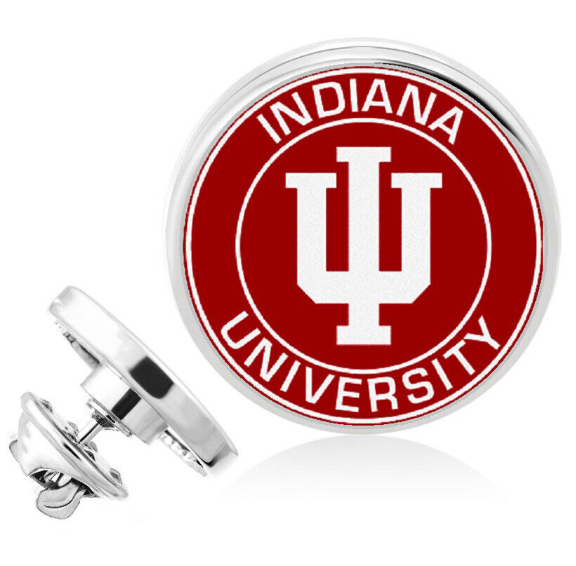Indiana University Hoosiers Silver Pin Lapel Broach Gift W Gift Pkg D23
