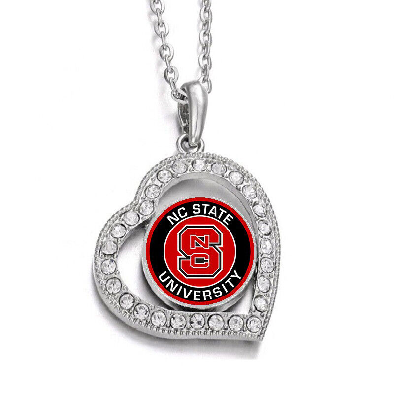 Nc State Wolfpack Womens Sterling Silver Link Chain Necklace With Pendant D19