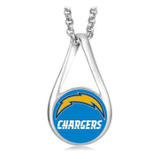 Los Angeles Chargers Womens Sterling Silver Link Chain Necklace With Pendant D28