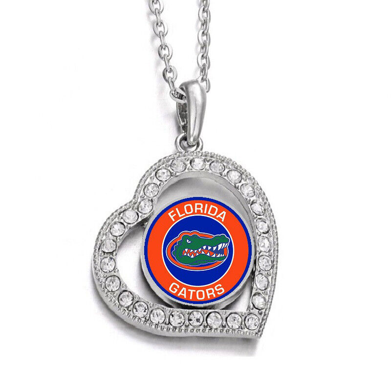 Florida Gators Womens Sterling Silver Link Chain Necklace With Pendant D19