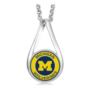 Michigan Wolverines Womens Sterling Silver Necklace University Of Gift D28R