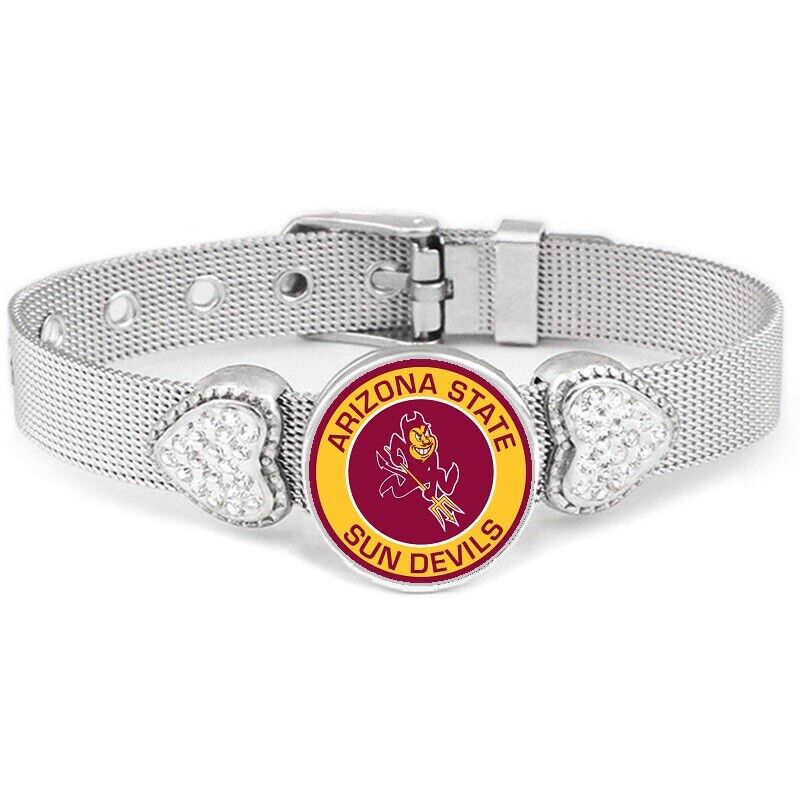 Arizona State Sun Devils Womens Adjust Silver Bracelet Jewelry Gift D26