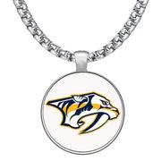 Large Nashville Predators 24" Necklace Stainless Chain Hockey Free Ship' D30