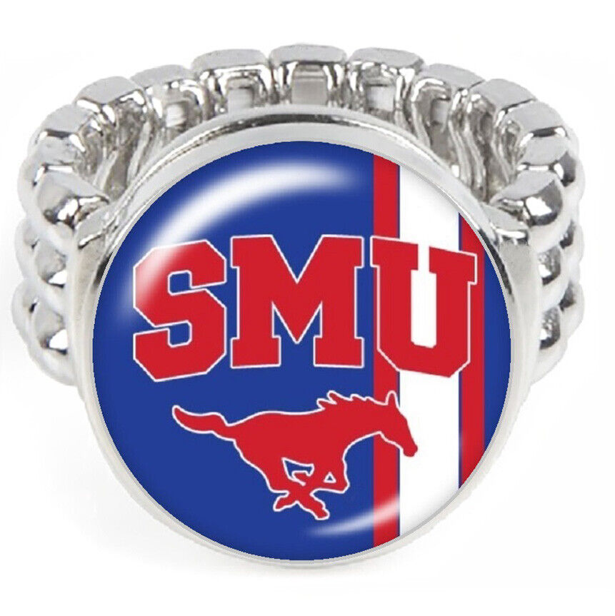 Smu Mustangs Mens Womens Ring Fits All University Football Jewelry Gift D2