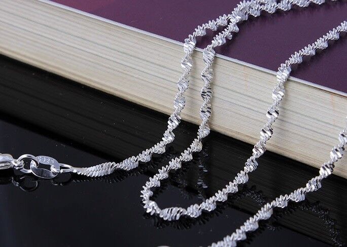 925 Sterling Silver Women's 30" Inch Necklace Snake Link Chain +GiftPg
