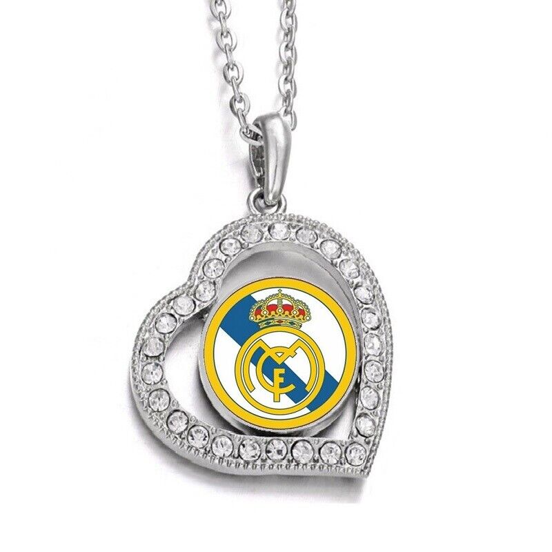 Real Madrid Futbol Soccer Womens 925 Sterling Silver Link Chain Necklace D19