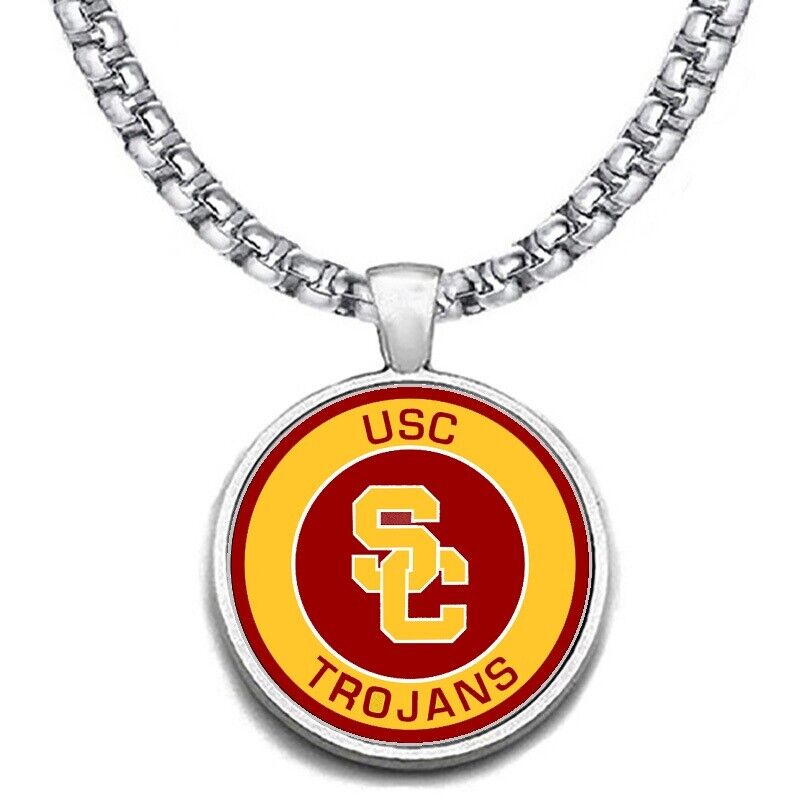Large Usc Sc Trojans 24" Chain Stainless Steel Pendant Necklace Free Ship' D30