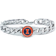 Illinois Fighting Illini Mens Link Chain Bracelet University College Gift D4