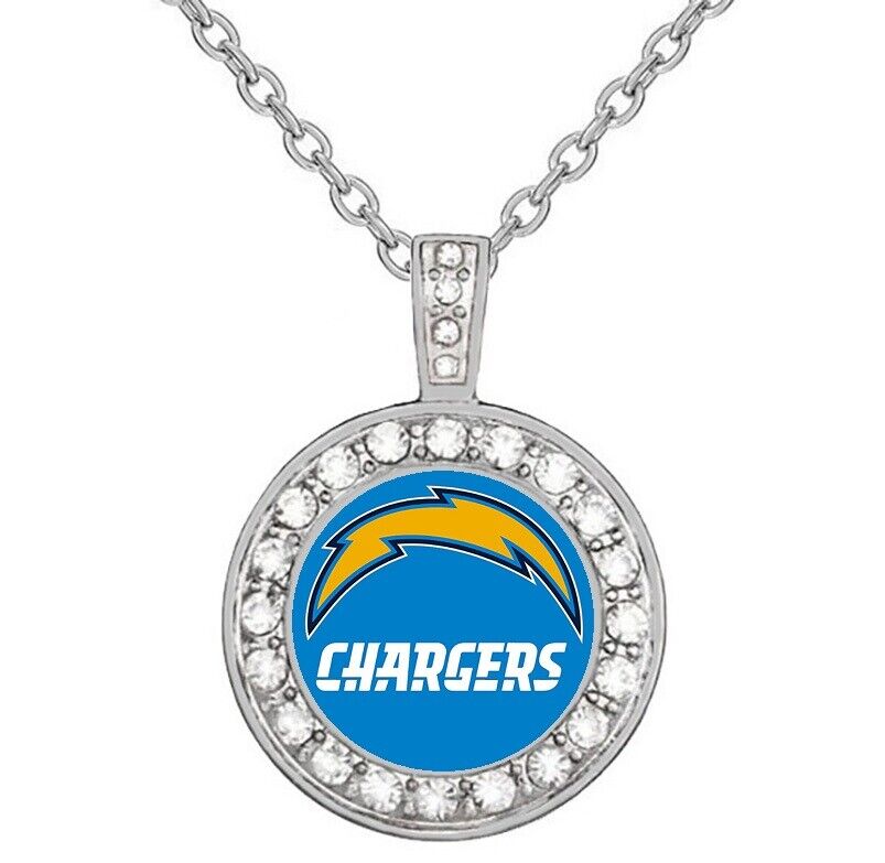 Los Angeles Chargers Elegant Womens 925 Sterling Silver Necklace Football D18