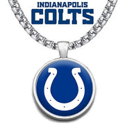 Large Indianapolis Colts Necklace Stainless Steel Chain Football Free Ship' D30