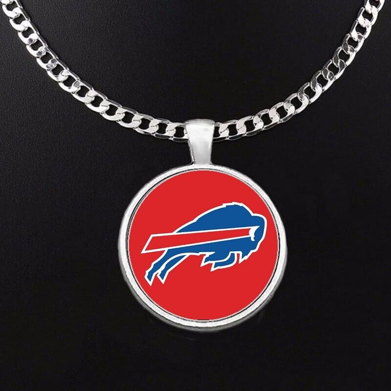 Buffalo Bills Mens Womens 24" Stainless Steel Chain Pendant Necklace D5