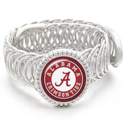 University Alabama Crimson Tide Mens Silver Adjustable Bracelet Jewelry Gift D11