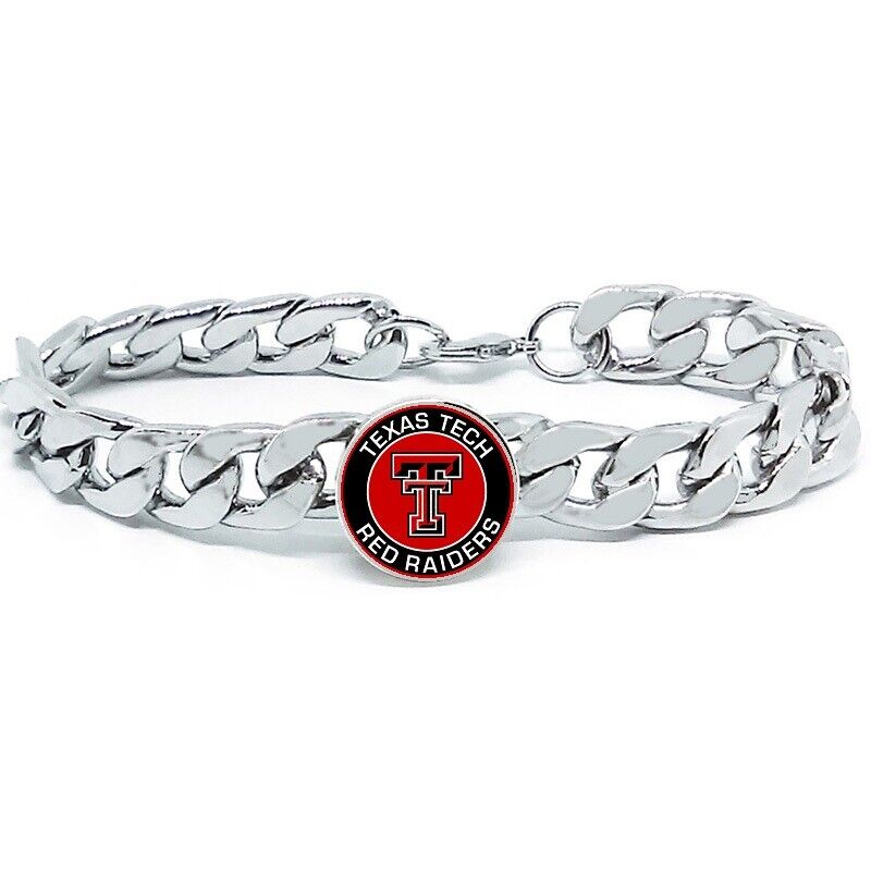 Texas Tech Red Raiders Mens Women'S Link Chain Bracelet University State Gift D4