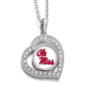 Ole Miss Rebels Womens Sterling Silver Link Chain Necklace With Pendant D19