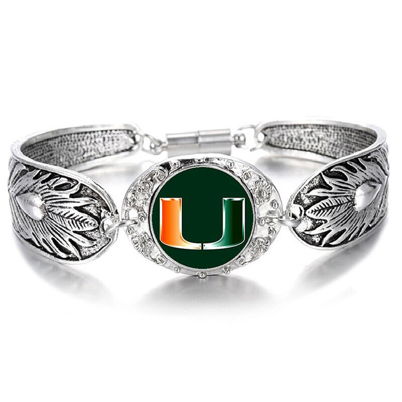 University Of Miami Hurricanes Special Women's Sterling Silver Bracelet Gift D3S