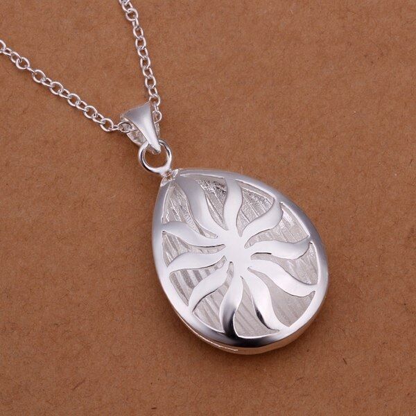 925 Sterling Silver Necklace Womens With Sun Opulent Pendant + GiftPlg D274