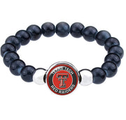 Texas Tech University Red Raiders Womens Mens Black Bead Chain Bracelet Gift D1