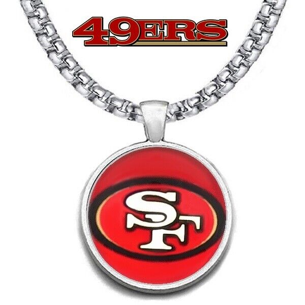 Large San Francisco 49Ers Necklace Stainless Steel Chain Football Free Ship' D30