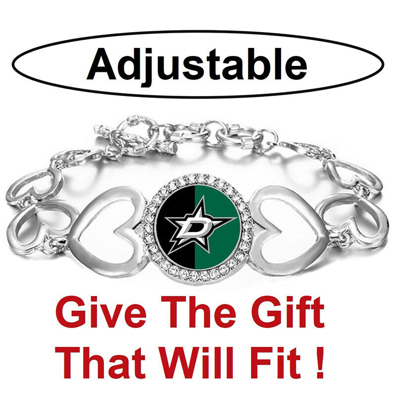 Special Dallas Stars Hockey Team Womens Silver Bracelet W Gift Pkg D27