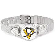 Pittsburgh Penguins Womens Adjustable Silver Bracelet Jewelry Gift W Giftpkg D26