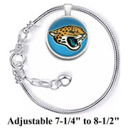 Jacksonville Jaguars Silver Womens Link Bracelet W Gift Pkg D10