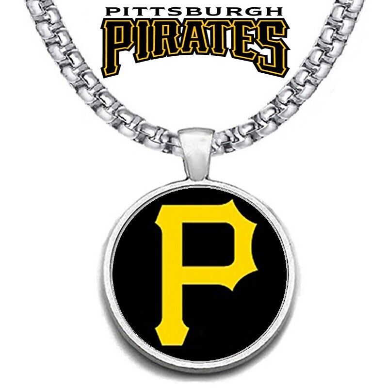 Large Pittsburgh Pirates 24" Chain Stainless Pendant Necklace Free Ship' D30
