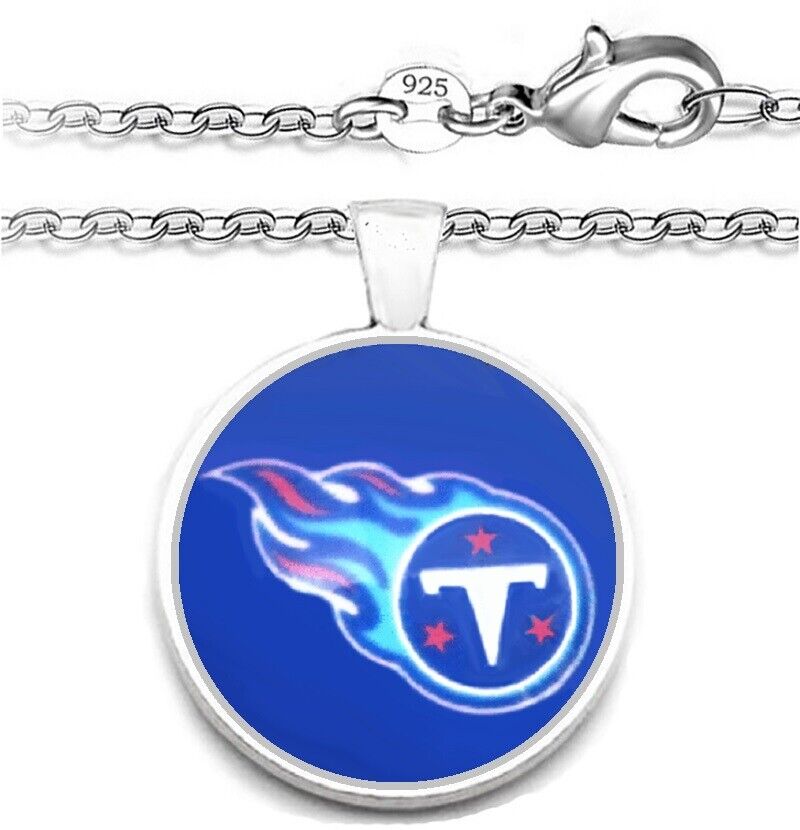 Tennessee Titans Mens Womens 925 Silver Link Chain Necklace With Pendant A1